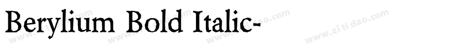 Berylium Bold Italic字体转换